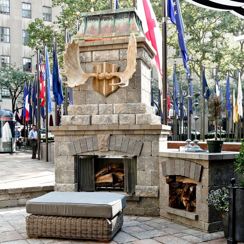 commercial stone fire place