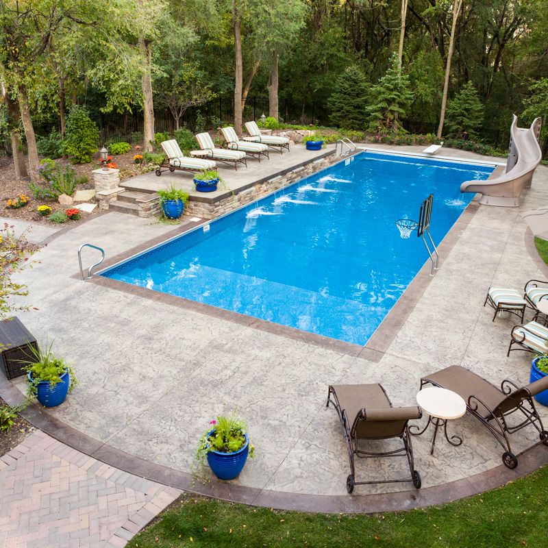 swimming pool and seating