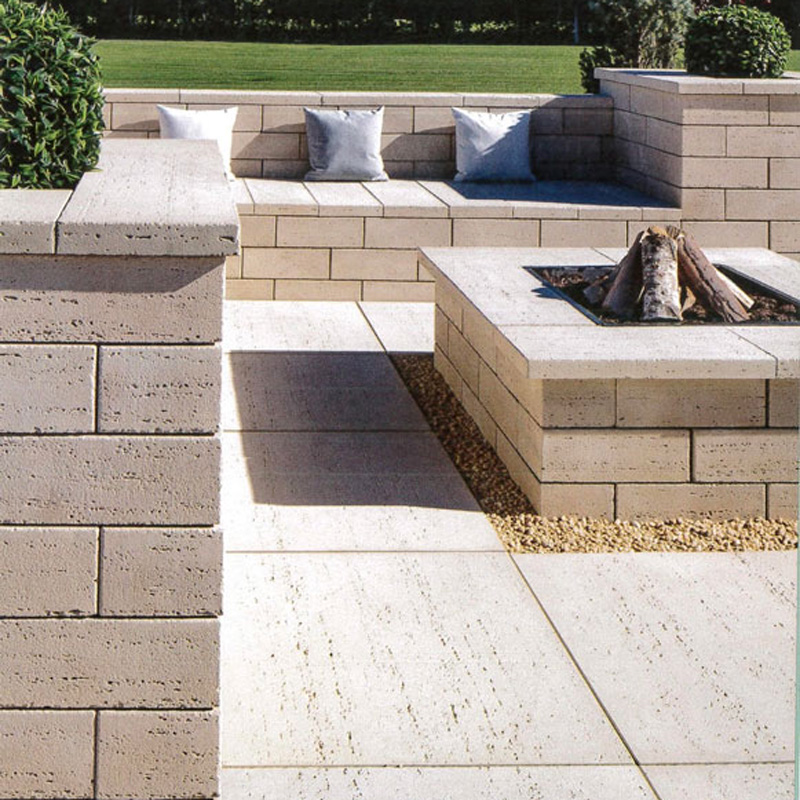 brick foundation and firepit